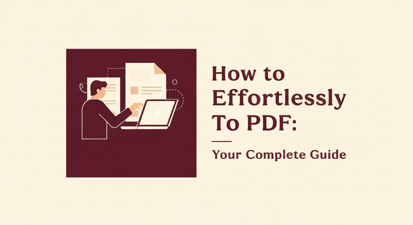 How to Effortlessly Convert to PDF: Your Complete Guide